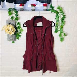 Red Zip Up Vest